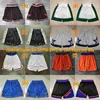 2021 Team Basketball Short Mesh City Version Summer Sport Shorts Hip Pop Pantalon avec canard mandarin noir Mens cousu Fitness respirant