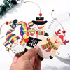 Christmas Decorations Year Ornament Wooden Hanging Pendant Car Tree For Home Kids Gift 220912