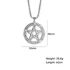Pendentif Colliers My Shape Wiccan Pentagram Collier Runes Strass Acier inoxydable Supernatural Star Amulette Talisman Bijoux Vintage