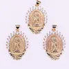 Pendant Necklaces 5Pcs Arrival Cz Fashion Delicate Zirconia Micro Pave Religious Jewelry Accessories Diy Necklace Component