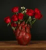 Cora￧￣o Vaso de vaso de flores garrafas de resina Vasos de recipiente seco vasos de vasos corpora