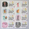 Confezione regalo 12 pezzi Mese adesivo Baby Pography Memorial Mensile nato Bambini Numero di carta commemorativa Modello di cartone animato Carte Decor