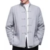 Mens Jackets Autumn Mens Chinese Style Cotton Linen Coat Loose Kimono Cardigan Men Solid Color Linen Outerwear Jacket Coats M5XL 220912