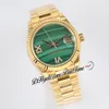 EWF 31mm 278278MLRDP ETA A2688 Automatisk kvinnors titta p￥ malachite diamant Dial gul guld oystersteel armband superutg￥va damer samma serie kort puretime a1