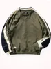 Herrtröjor American Style Heavyweight Terry Men's Pure Cotton Retro Solid Color Simple Round Neck Pullover Raglan Sleeve Sportwear