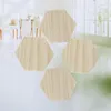 ペンダントネックレス木製スライス六角形の耐久性のある磨かれた空白の名前の結婚式パーティーの装飾のためのタグ