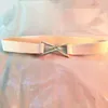 Belts 2022 Women's Fashion Metal Triangle Buckle Decoration Belt Ladies Elastic Canvas Waistband For Wedding Dress Overcoat