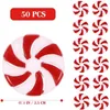 Christmas Decorations 50Pcs Candy Cane Tree Hanging Peppermint Ornaments For Holiday Decoration Party Favors 25Mm 220912