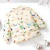 Jackor Autumn Winter Baby Girls Jacket 1 2 3 4 5 år gammal söt ko Keep Warm Fashion Christmas Coat Long Sleeve Outerwear Kids kläder 220912