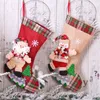 Dekoracje świąteczne Rok pończochy Worek świąteczny Candy Bag Noel do domu Navidad Sock Tree Decor L220912