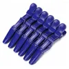 Grampos de cabelo 6X preto fosco clipe de seccionamento braçadeira de salão de cabeleireiro ferramenta jacaré profissional para mulheres meninas