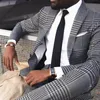Men039s Suits Blazers 2023 Custom Made Luxury Black Plaid Wedding Suits Men Slim Fit Groom Man Fashion Unique Design Business P4988552