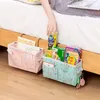 Storage Baskets Fabric Storage Organizer Hanging Bag Home Bedroom Bedside Office Table Kitchen Hanging Basket Modern 7 Colors with Hook Sundries 220912