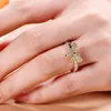 Cluster Rings Lady Fashion Little Bee Ring 925 Standard Silver smycken fylld Cubic Zirconia Wedding Party Anniversary Gift