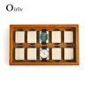 Smyckeslådor Oirlv Solid Wood Jewely Box For Watchs Armband Premium Jewelry Storage Organizer 34x20x9.4 CM Customizable 220912