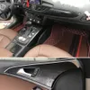 W przypadku Audi A6 C7 2012-2018 Wewnętrzny centralny panelu sterowania Uchwyt drzwi 3D/5D Włókna z włókna węglowego naklejki