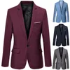 Herrenanzüge Blazer Mode Einfarbig Langarm Revers Schlank Blazer Anzug Mantel OutwearJacke für Kleidung 220912