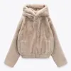 Pelliccia sintetica da donna DiYiG DONNA autunno e inverno dolce pelliccia sintetica effetto peluche yang gao mao giacca con cappuccio 220912