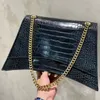 Schiaccia grande borsa a catena in donna classica nera borse per clessidra per la spalla spalla cross body body mezza luna lussuosa borsetta di lusso in pelle genuina 23