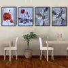 Canvas schilderen hd print moderne rode papavers witte bloem abstracte olieverf op canvas pop kunst muur foto voor woonkamer sofa cuadros decor