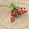 Fleurs décoratives 10 pièces Simulation Fruits baies de noël myrtille branche unique plantes en mousse artificielle mariage jardin bureau décor à la maison