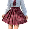 Gonne YYCZF Donne di Estate 2022 Gonna A Pieghe a Vita Alta della Ragazza Coreano di Stile Giapponese Delle Signore Dolce Plaid Mini