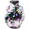 Herren Hoodies Herren Hoodie Sweatshirt 3D-Druck Halloween Lustiger Totenkopf Streetwear Harajuku Übergroße Hip Hop Jacke HoodieHalloween