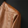 Mens Fashion Leather Jacket Top Men Soft Shell Clip Coat Glasses Plush Tjockning Clothes M-3XL