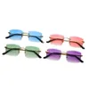 New cut edge small angle glasses fashion ocean gradually changing color Sunglasses European and American card family trend DF 82974872925