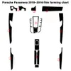 Voor Porsche Panamera 2010-2016 Interieur Centrale Bedieningspaneel Deurklink Koolstofvezel Stickers Decals Auto styling Accessorie3012