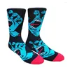 Men's Socks Misfits Skull Men Combed Cotton Hip-hop Street Style Funny Sock Compression Skateboard Sport Calcetines