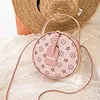 Girls Handbags Mini Kids Purse Tote Bags For Children Fashion Designers Flower One Shoulder Messenger Handbag Round Cake Bag