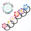 Bandanas 12PCS Plumeria Hairbands Elastic Beautiful Durable Hair Rope Ties For