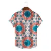 Camisas casuais masculinas de verão masculino de camisa havaiana praia de moda de moda vintage blusas tribais étnicos camisa masculina ropa hombre