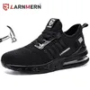 Bottes LARNMERN Chaussures de sécurité Hommes Antidérapant Steal Toe Hiver Léger Respirant Anti Smashing Antichoc Travail Sneaker 220913