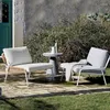 Mobília de acampamento japonês pE rattan cadeira ao ar livre tabela de varanda de lazer e cadeira combinação de sofá de jardim criativo