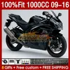 Wtryskowe czarne błyszczące owiewki dla Suzuki GSXR-1000 K9 GSXR 1000 CC 151NO.4 GSXR1000 09 10 11 12 13 14 15 16 1000c