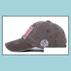 Cappellini da baseball Moda Vintage Cotone lavato Berretto patriottico Cappello da baseball Cappello da sole Uomo Donna Ricamato Cappelli con bandiera americana Drop Delive con visiera estiva