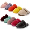 Slippers Natural Sheepskin Home Fashion Winter Women Indoor Fur Warm Furry Wool Slipper Lady House Shoes Flats 220913