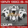 Injektion White Stock Blk Fairings for Suzuki GSXR-1000 K9 GSXR 1000 CC 151NO.7 GSXR1000 09 10 11 12 13 14 15 16 1000CC 2009 2010 2012 2013 2014 2014 2016 OEM FAIRING