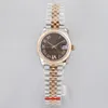 EWF 31mm 278271 ETA A2688 Automatic Ladies Watch Two Tone Rose Gold Brown VI Roman Dial JubileeSteel Bracelet Super Edition Womens Same Series Card Puretime H8