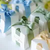 Cadeau Wrap Haut de gamme Faveurs de mariage Boîte-cadeau Boîtes de bonbons pour le baptême Baby Shower Anniversaire Fournitures de fête d'anniversaire Titulaires d'emballage avec ruban 220913