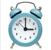 Cute Mini Metal Round Alarm Clock Desk Table Electronic Digital Clock Bedroom Living Room Creative Home Decoration