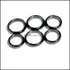 Anéis de banda Anéis de cristal Bk Anel inteiro de hematita preto para mulheres homens tamanho 6 7 8 10 11 12 13 Fornecedor de pequenas empresas Vipjewel Dh2545074