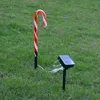 Andere feestelijke feest Solar Cane Light One Drag Four Five Candy Lights Christmas Decoration LED Holiday Lights