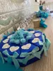 Geschenkpapier, 20 Stück, blau/rosa, dreieckig, Kuchen-Stil, für Hochzeit, Party, Süßigkeitenboxen, Schokoladenboxen, Geschenkbox, Bomboniera 220913