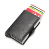 New Carbon Fiber Anti Rfid Credit Card Holder Men Wallet Metal Aluminum Double Box Minimalist Wallet