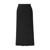 Skirts Fashion Autumn Winter Korean Knitted Women Large Size Elastic Waist Split Aline Female Plus 220913