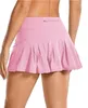 Tennis Skirts Pleated Yoga Skirt Gym Clothes Women Running Fitness Golf Pants Shorts Sports Back Waist Pocket Zipper S-6XL