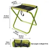 Camp Furniture HooRu Outdoor Folding Stool Portable Beach Fishing Stools Lightweight Durable Camping Chair With Carry Bag For Hiking